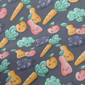 Happy Cartoon Fruits And Veget Performance Linen