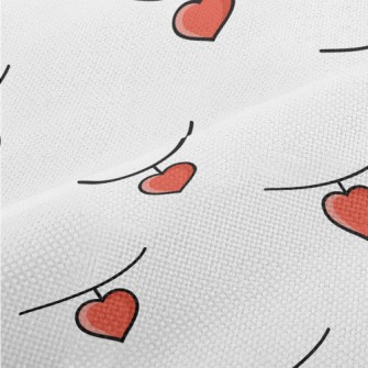Cartoon Heart Necklace Performance Linen