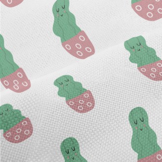 Calm Smiling Cactus Performance Linen