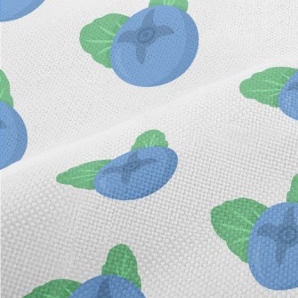 Fresh Hand Drawn Blueberries Performance Linen