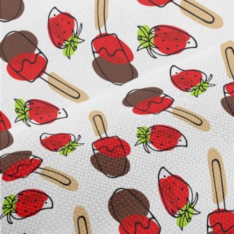 Strawberry Chocolate Popsicles Performance Linen