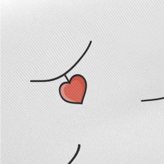Cartoon Heart Necklace Twill