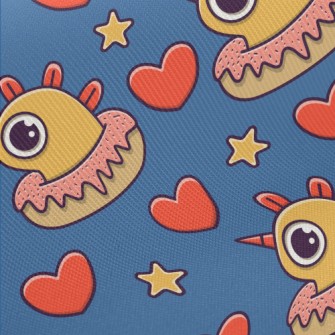Cute Monster Donut Twill