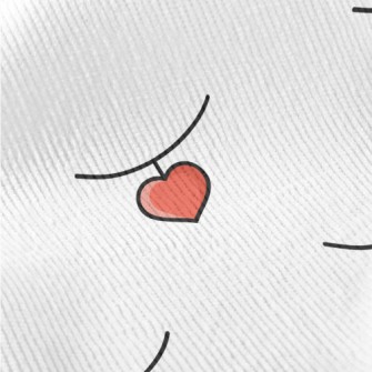 Cartoon Heart Necklace Standard Corduroy