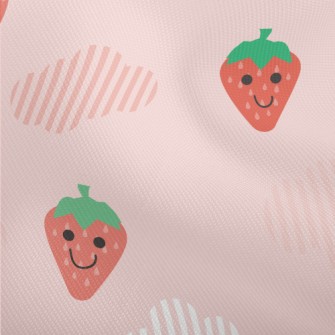 Hand Drawn Strawberry And Clou Dobby