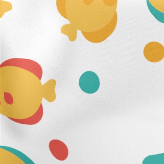 Cartoon Colorful Tropical Fish Stretch Ponte