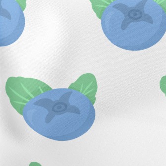 Fresh Hand Drawn Blueberries Stretch Ponte