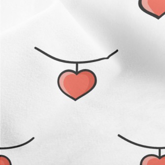 Cartoon Heart Necklace Micro Fleece