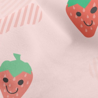 Hand Drawn Strawberry And Clou Micro Fleece