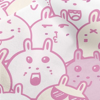 Funny Cartoon Rabbit Micro Fleece