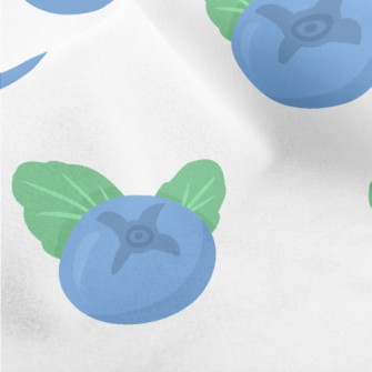 Fresh Hand Drawn Blueberries Micro Fleece