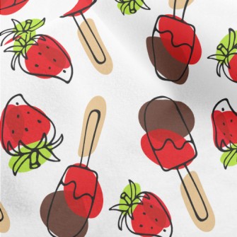 Strawberry Chocolate Popsicles Micro Fleece