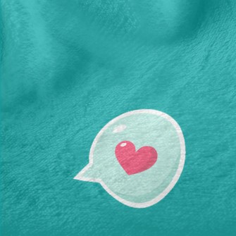 Love Bubbles And Takeaway Cup Minky