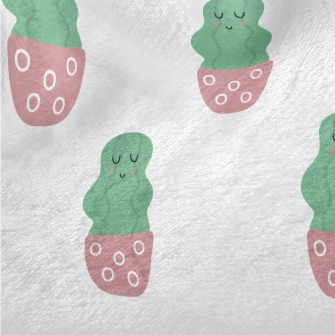 Calm Smiling Cactus Minky