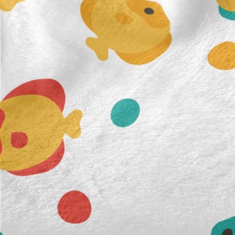 Cartoon Colorful Tropical Fish Minky