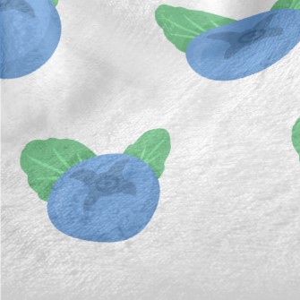 Fresh Hand Drawn Blueberries Minky