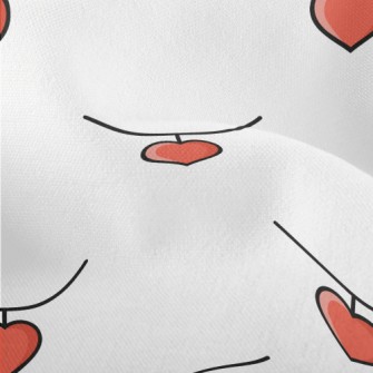 Cartoon Heart Necklace Lightweight Performance Linen