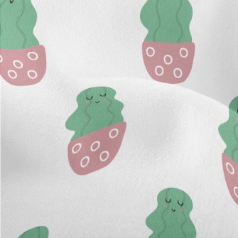 Calm Smiling Cactus Lightweight Performance Linen