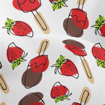 Strawberry Chocolate Popsicles Lightweight Performance Linen