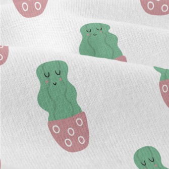 Calm Smiling Cactus Modern Jersey