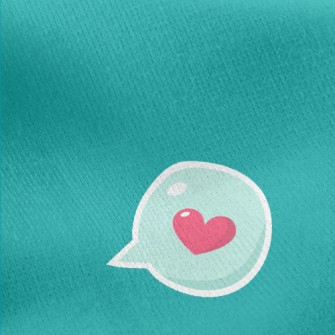 Love Bubbles And Takeaway Cup Jersey Backed Fleece