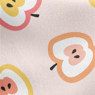 Colorful Apples Jersey Backed Fleece