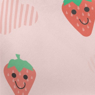 Hand Drawn Strawberry And Clou Pongee