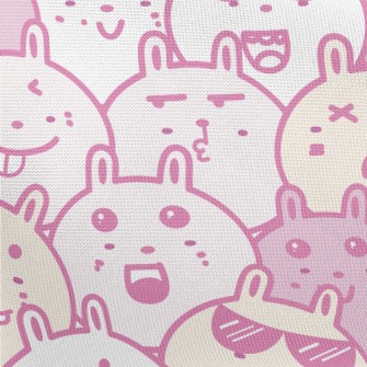 Funny Cartoon Rabbit Pongee