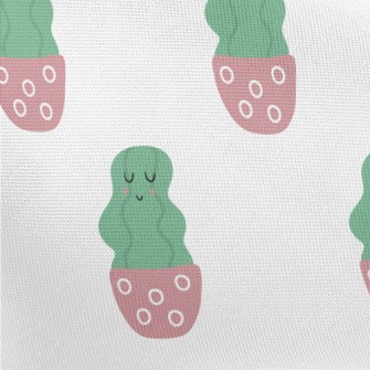 Calm Smiling Cactus Pongee