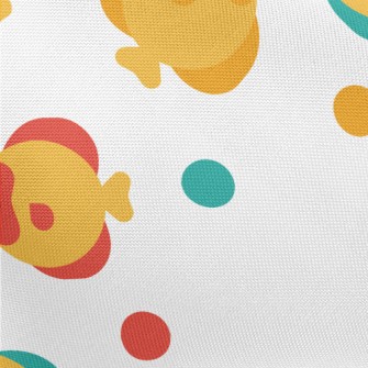 Cartoon Colorful Tropical Fish Pongee