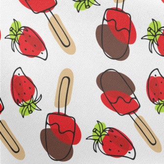 Strawberry Chocolate Popsicles Pongee