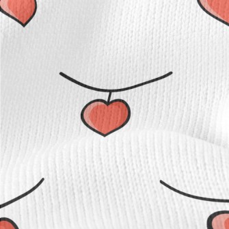 Cartoon Heart Necklace Stretch Jersey