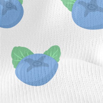 Fresh Hand Drawn Blueberries Stretch Jersey
