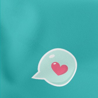 Love Bubbles And Takeaway Cup Lightweight Cotton Poplin