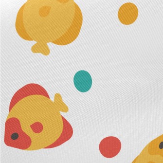 Cartoon Colorful Tropical Fish Midweight Cotton Poplin