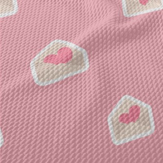 Cute Love Letter Stickers Birdseye Piqué