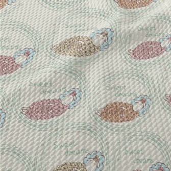 Hand Drawn Sleeping Lamb Birdseye Piqué