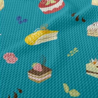 Exquisite Afternoon Tea Cake Birdseye Piqué