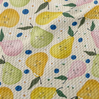 Funny Expression Pear Birdseye Piqué