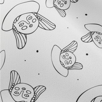 Hand Drawn Cartoon Girl Face Chiffon