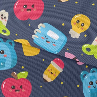 Cartoon School Items Waterproof Oxford