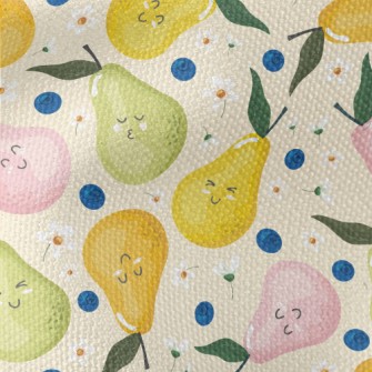 Funny Expression Pear Waterproof Canvas