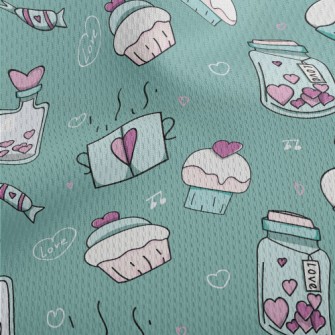 Valentine's Day Handmade C Athletic Mesh Flat Back