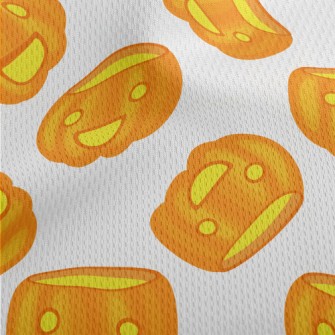 Cute Smiling Pumpkin Lantern Athletic Mesh Flat Back