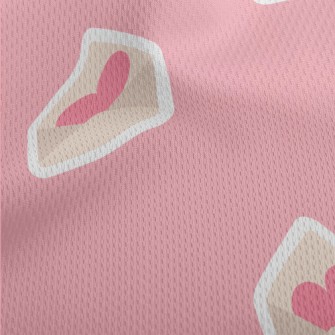 Cute Love Letter Stickers Athletic Mesh Flat Back