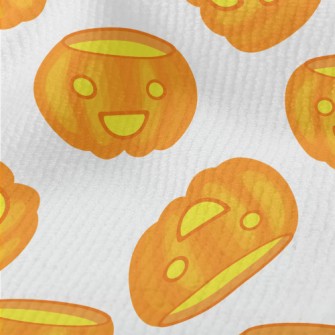 Cute Smiling Pumpkin Lantern Terry