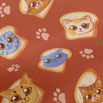 Cat Face With Toast Performance Linen