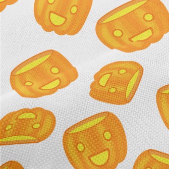 Cute Smiling Pumpkin Lantern Performance Linen
