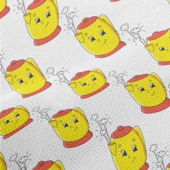 Cartoon Smiley Kettle Performance Linen