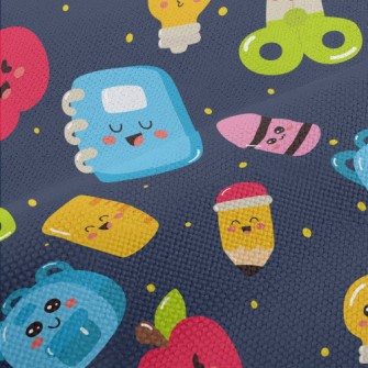 Cartoon School Items Performance Linen